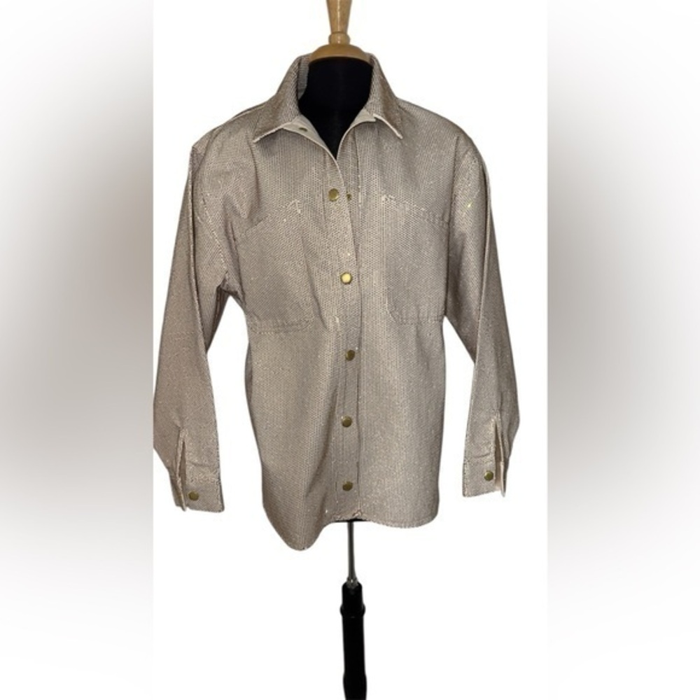 TRIARCHY Ms. Cali Crystal Embellished Denim Jacket